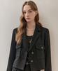 Maxza Metal Yarn Mix Jacquard Crop Jacket