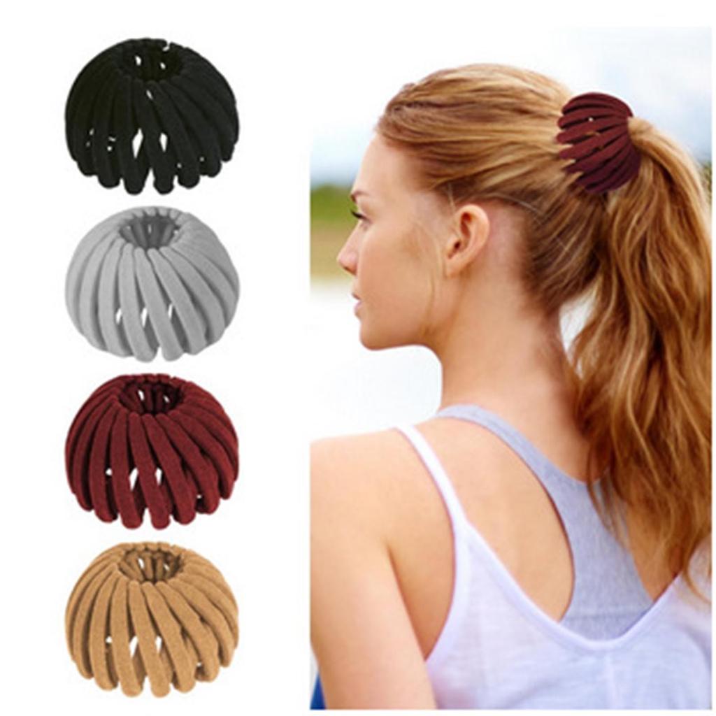 Заколка для волос в форме птичьего гнезда, расширяемая, для создания пучков, аксессуары для волос, женские заколки для хвостиков, заколки для пучков для тонких густых вьющихся волос, пластиковые заколки для волос