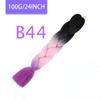 MISQUEEN Yaki Soft Hair Ombre Crochet Braiding Hair Extension For Braid 24 Inch Pink Synthetic Crochet Hair Jumbo Braid Hair