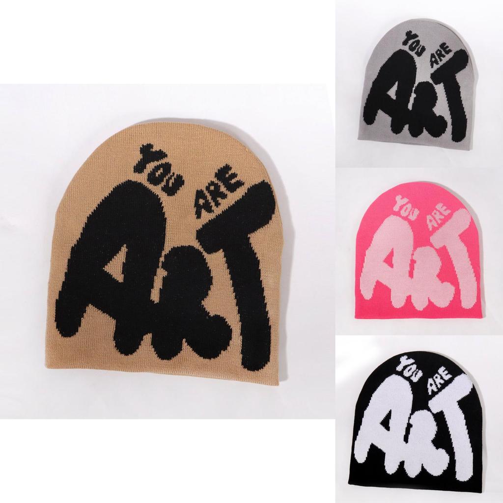 Fashion Letter Beanie Hat For Men Women With Acrylic Material Winter Cold Weather Accessory