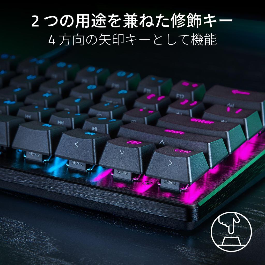 Razer Huntsman V3 Pro Mini JP с быстрой аналоговой игровой клавиатурой с быстрыми триггерами и регулируемым аналоговым оптическим регулируемым усилием срабатывания 40G Японская