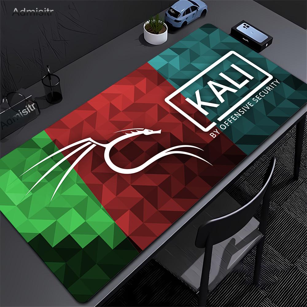 90x40 Черный Большой Коврик для Мыши Логотип Kali Linux Игровые Аксессуары Коврик для Мыши Ковер Нескользящий Коврик для Мыши Ноутбука Настольный Коврик для Офиса
