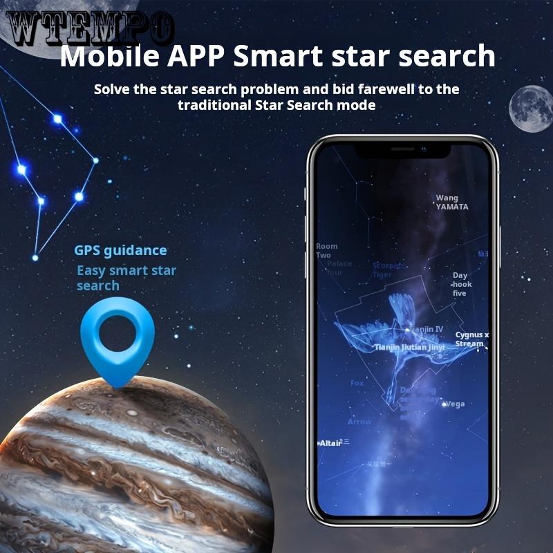 Астрономический телескоп 114 мм с большой апертурой и высокой светосилой объектива, который можно подключить к мобильному телефону для съемки фотографий