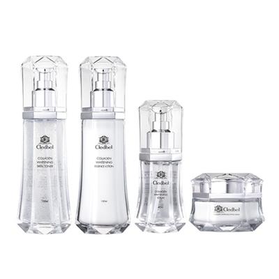 Набор Коллагеновый Отбеливающий Тонер для Кожи + Эссенция-Лосьон + Сыворотка + Крем