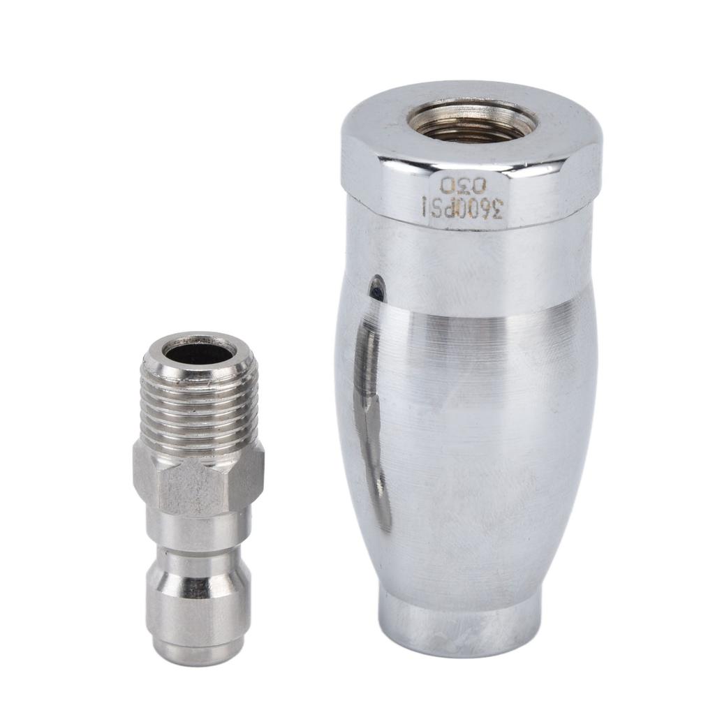 Мойка высокого давления 3600PSI Вращающаяся турбонасадка со штекером быстрого соединения 1/4 дюйма Вращающаяся насадка из нержавеющей стали