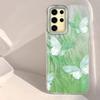 Green Butterfly Colorful Gradient Women Girls Phone Case for Samsung Galaxy S25 Edge S24 S23 S22 S21 FE Plus Ultra Shell Cover
