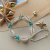 Bohemian Starfish & Turtle Anklet: Handmade Woven Cross-border INS Fashion Jewelry Bracelet.