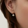 LUNNE 14k Grace Freshwater Pearl One-Touch Hoop Earrings (14k Gold) #LFE22