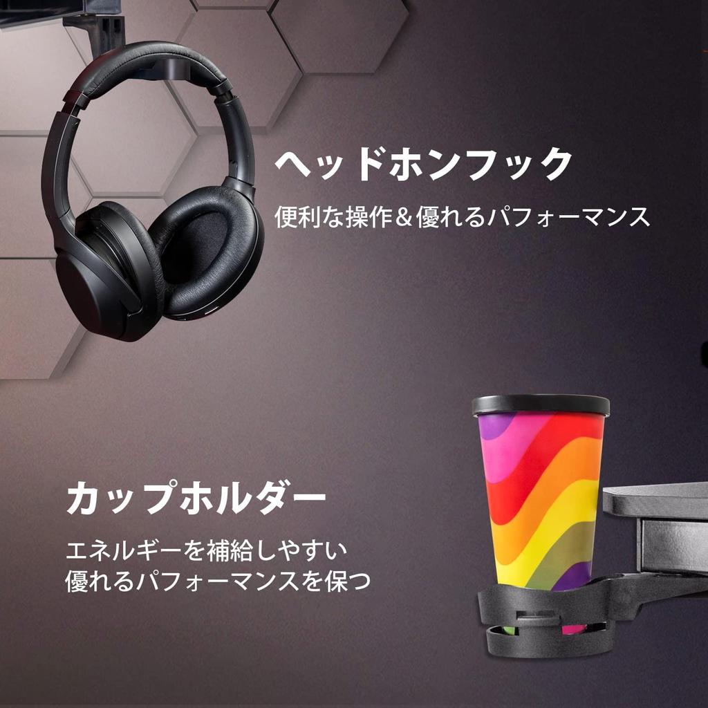 Игровой стол Victone Год Ширина 112 см Глубина 60 см Высота Компьютерный стол ПК стол Игровой стол Офисный стол Рабочий стол Столешница из углеродного волокна с подстаканником и