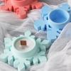 Handmade Snowflake Candle Holder Silicone Mold Concrete Cement Plaster Epoxy Resin Candlestick Christmas Decor Home Ornaments