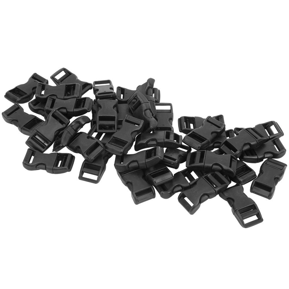 40 Pcs 17mm Side Release Buckles Plastic Flat Buckles Durable Mini Buckles  Pet Belt