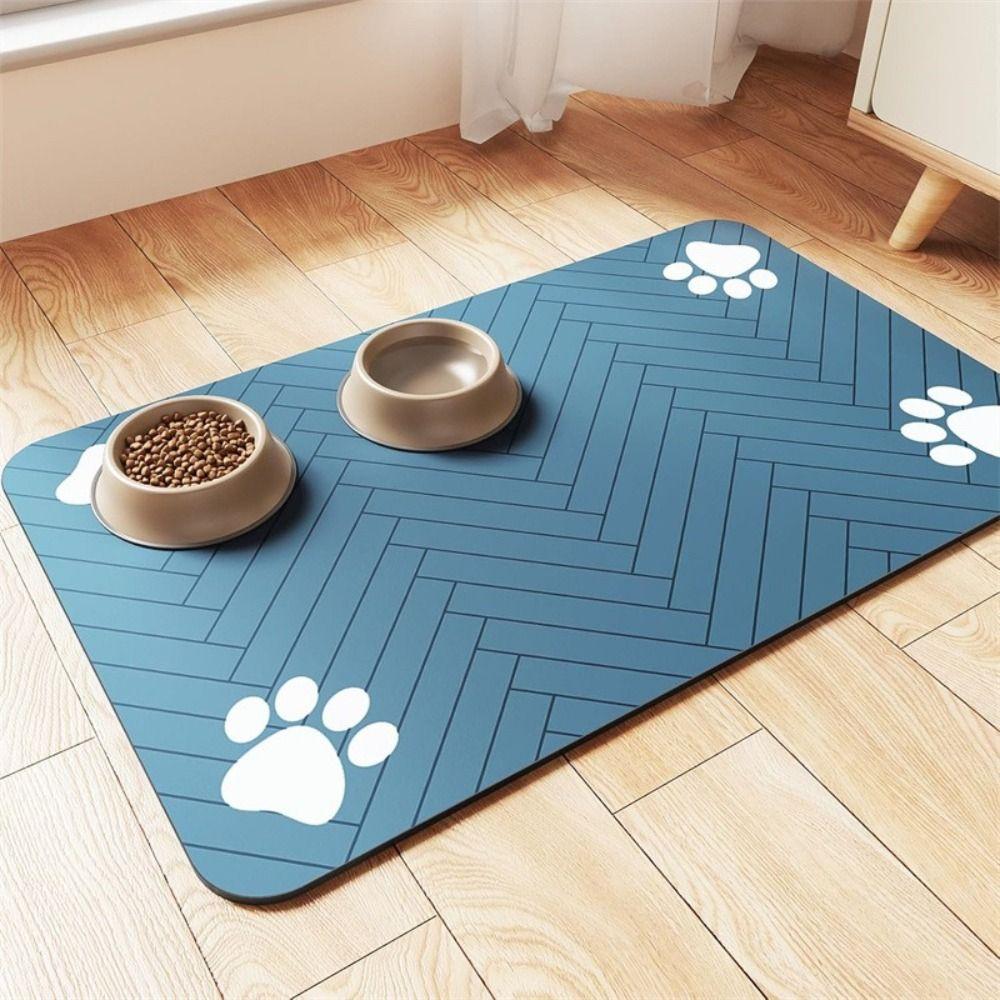 Quick Dry Pet Feeding Placemat Absorbent Cat Feeder Pad Floor Mat Pet Food Bowl Mat Pet Supplies