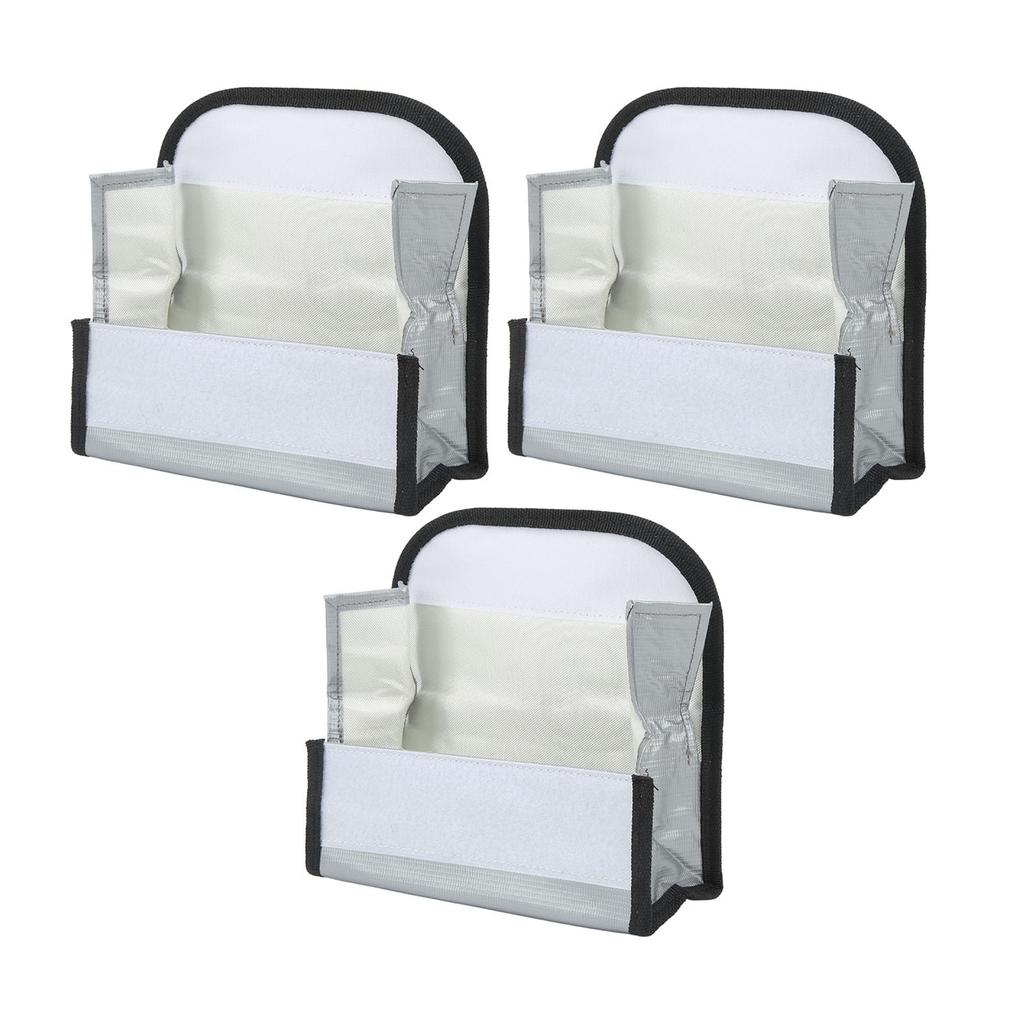 3 шт. Безопасный пакет для липо-аккумуляторов, огнеупорный, взрывозащищенный, практичный, безопасный защитный пакет для хранения и зарядки