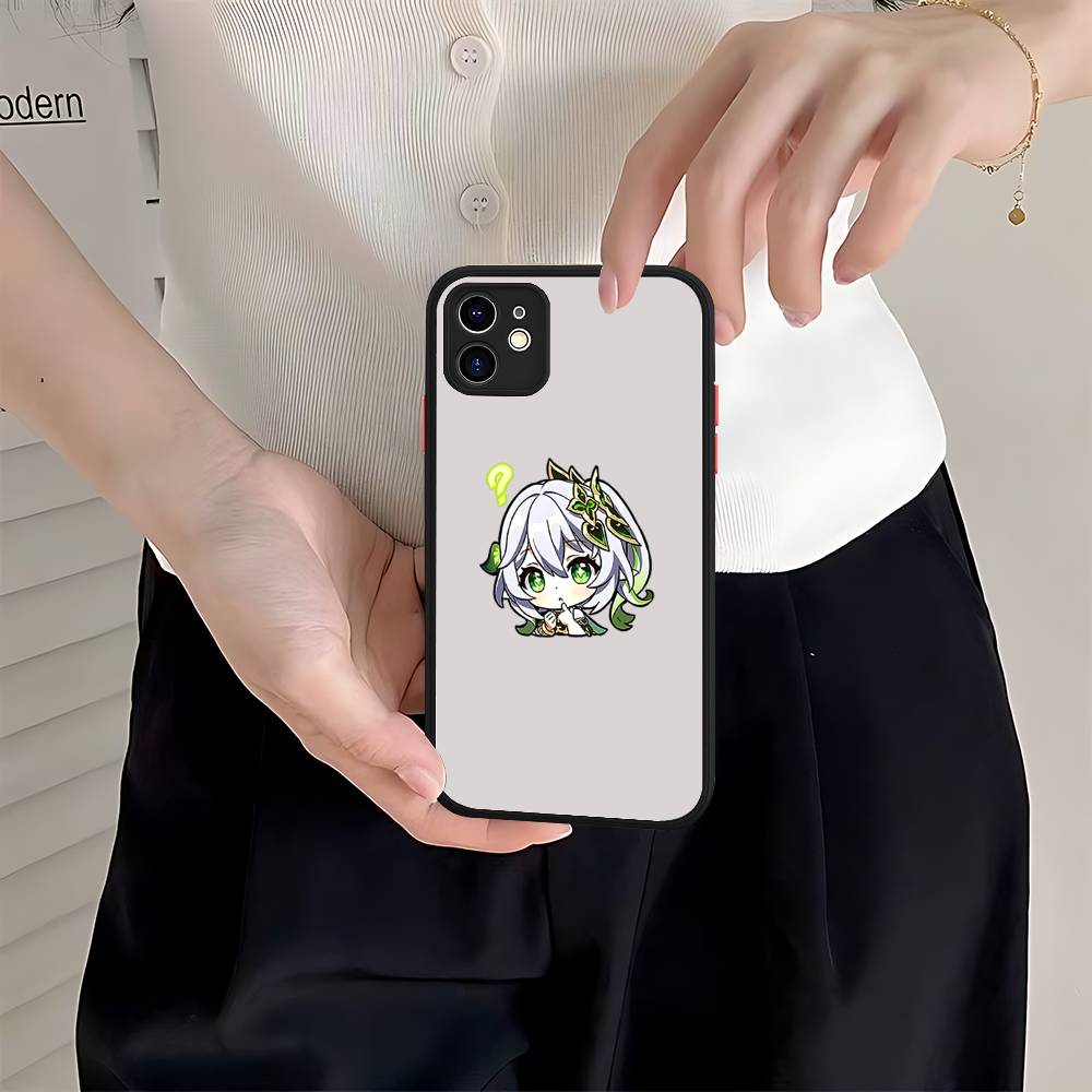 Аниме Genshin Impact Матовый прозрачный чехол для телефона Для IPhone Case 16 15 14 13 12 11 Pro Max X XS Max Plus