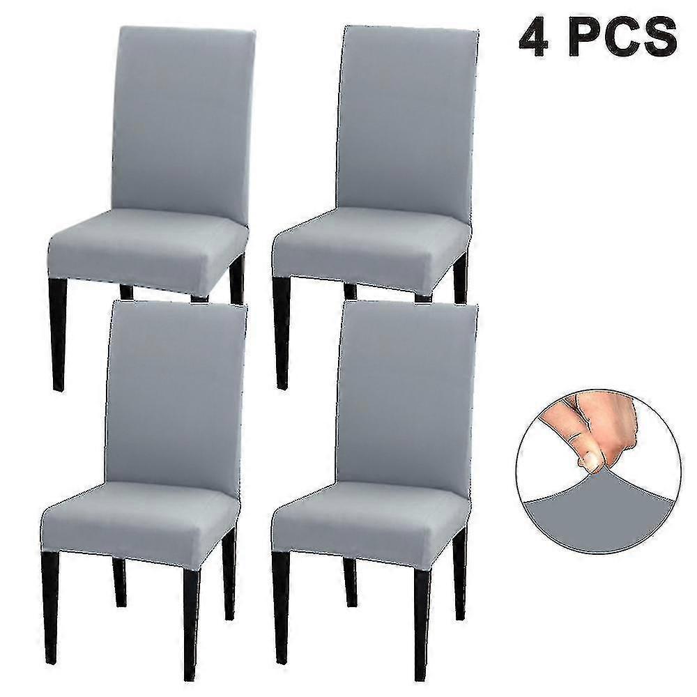 4 Pack Dining Chair Slipcovers Stretch Removable Washable