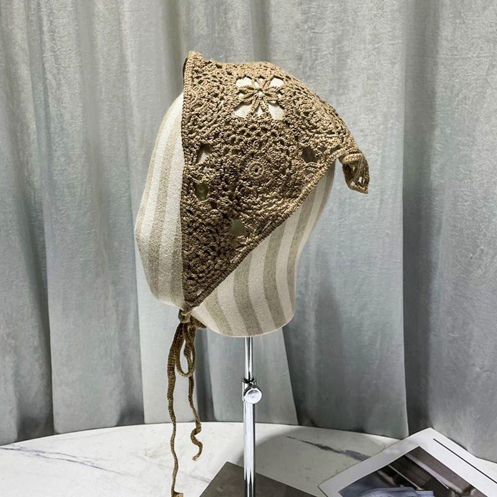 Fashion Vintage Knitted Lace Headwear Headband Triangle Scarf Hair Scarf