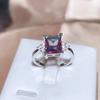 Colorful Stone Diamond Ring European and American Creative Personality Inlaid Rainbow Gem Ring Jewelry