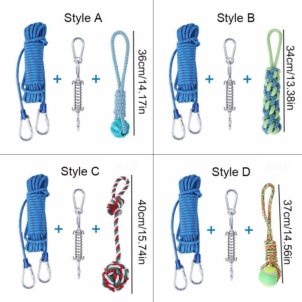 5M Dog Spring Pole Toys Cotton Rope Dog Chew Toy Pet Accessories Dog Teething Toy for Dogs Puppy