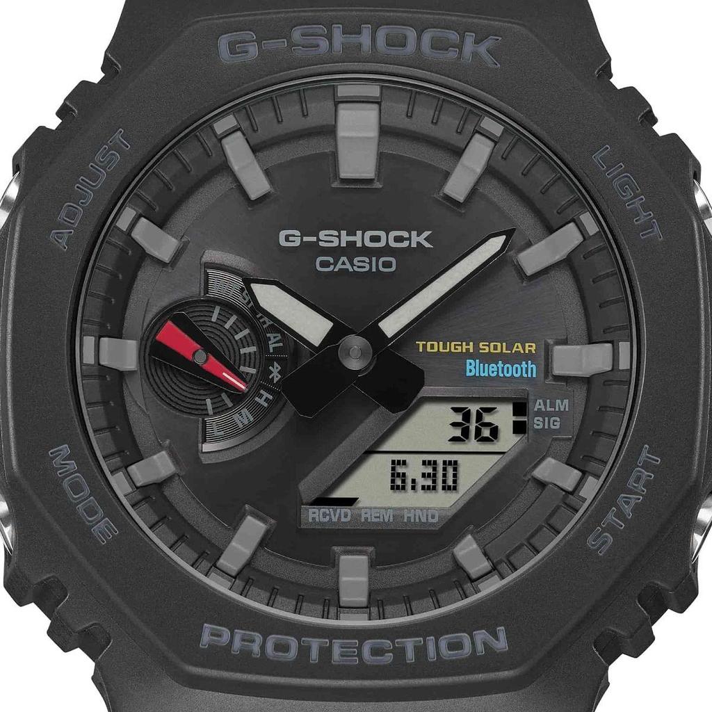 Casio G-shock Цифро-аналоговые ударопрочные часы на солнечной батарее Bluetooth для мужчин GA-B2100-1A