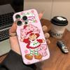 Чехол для телефона 'Девочка с клубничным тортом' S для IPhone 11 12 13 14 15 16 17 Pro Max Plus Прозрачная задняя крышка
