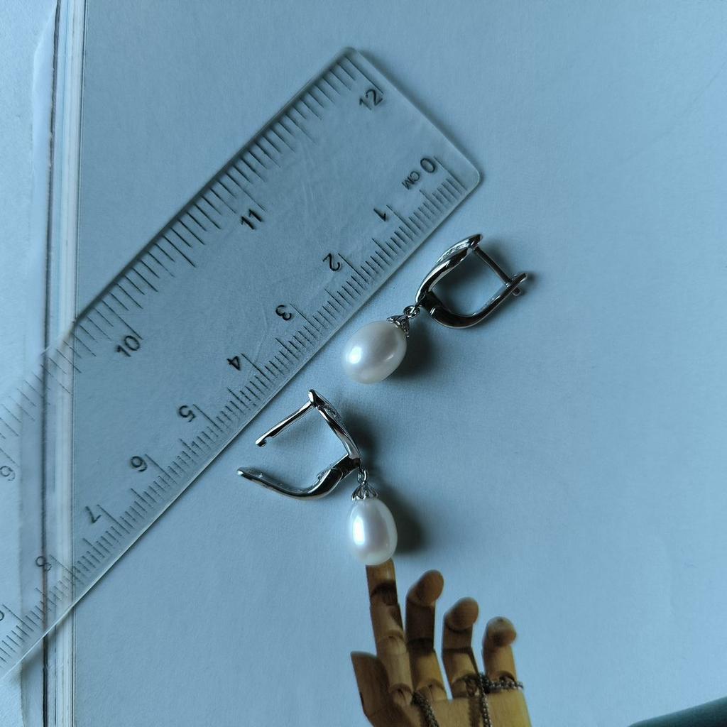 Silver Earrings with Natural Pearls (2187349)