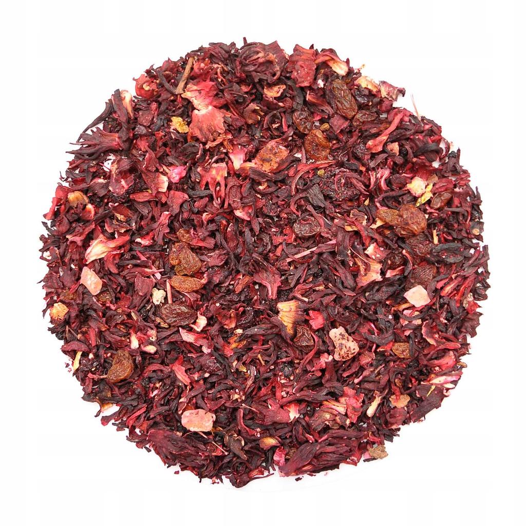 Herbata Wiśnia w Rumie Hibiskus - 100g Kwiat Hibiskusa Mieszanka Smakowa