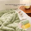 Solid Color Flannel Pet Blanket - Cozy Cat & Dog Sleeping Mat