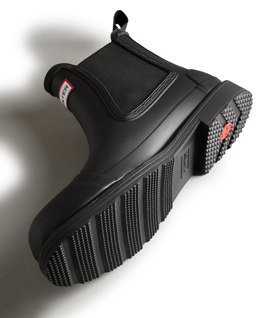 Hunter [Мужские] Дождевые ботинки Commando Chelsea - Черные