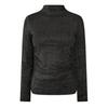 Pieces Womens/Ladies Mock Neck Slim Short-Sleeved Blouse