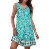 Women's Summer Fashion Tank Dress A-Line Sleeveless Casual Floral/Solid Pocket Dress