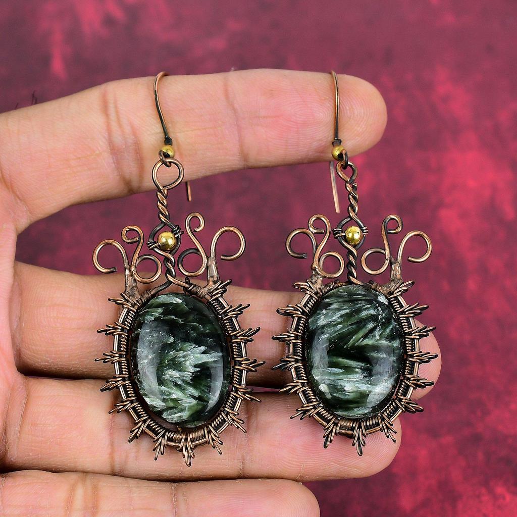 Сердоликовые серьги серьги из сердолика серьги с медной проволокой серьги ручной работы изящные серьги украшения из медной проволоки потрясающие серьги-подвески подарок на годовщину