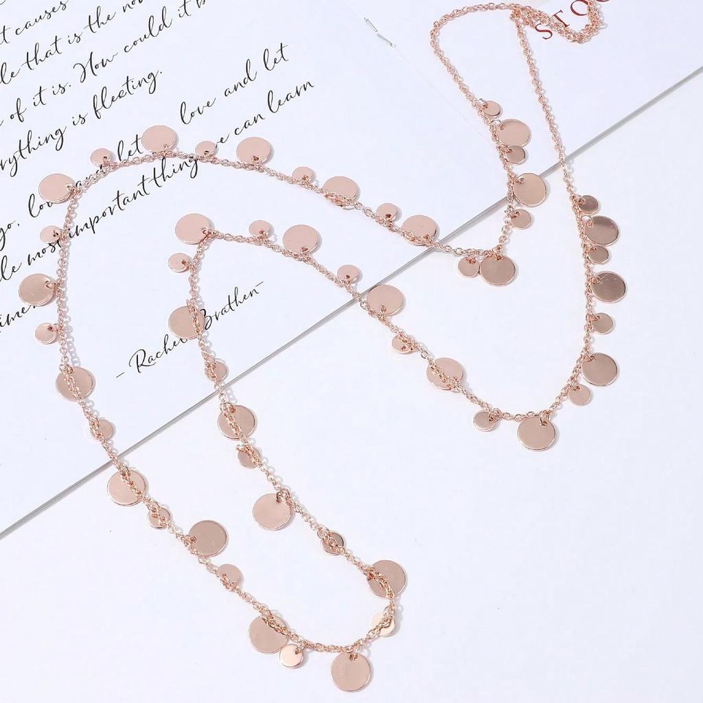 Эмалевый цвет полый геометрический цветок длинная подвеска, женская подвеска-ожерелье в форме сердца с высоким чувством универсальности