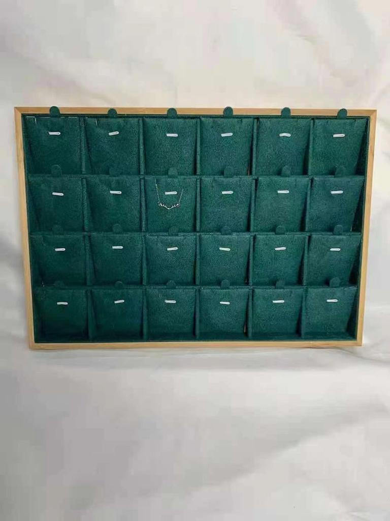 Подставка для ювелирных изделий из бамбукового дерева для ожерелий и сережек