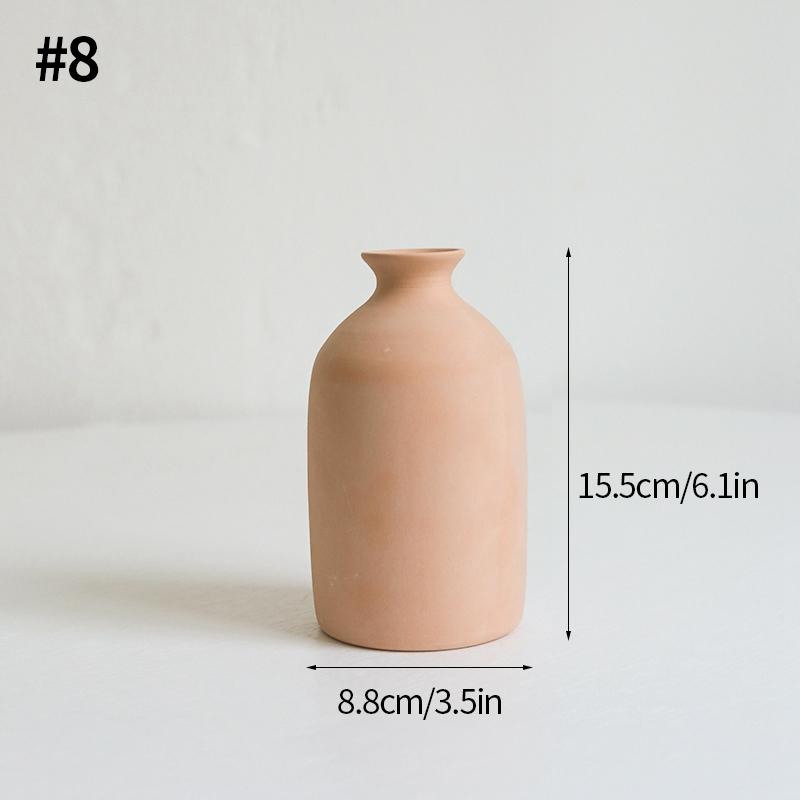 Керамическая ваза в скандинавском стиле, минималистский цветочный горшок, простые вазы для сухих цветов, обеденный стол, спальня, домашний офис, декор, фотореквизит, floreros