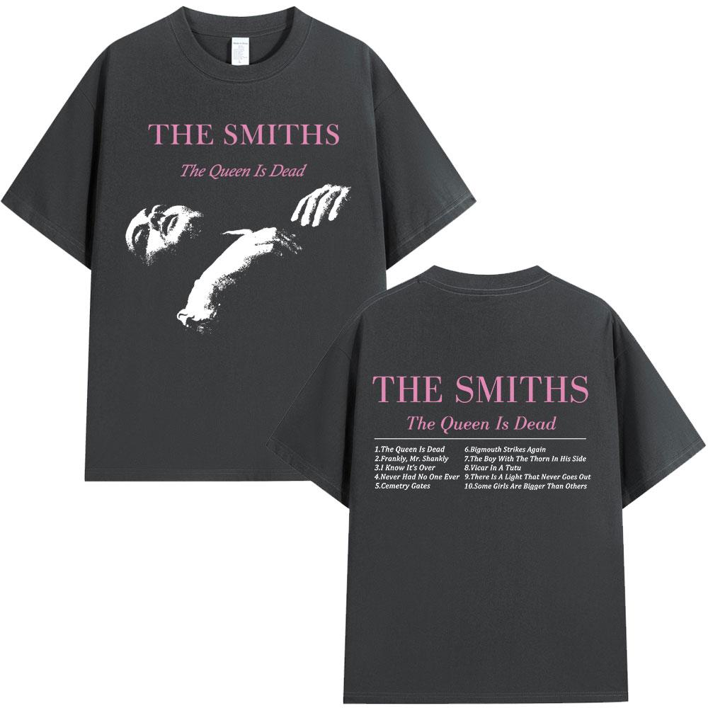 The Smiths Футболка The Queen Is Dead 1980-е Инди Моррисси Оверсайз Футболка Винтажная Панк-рок Группа Футболки Уличная одежда Унисекс