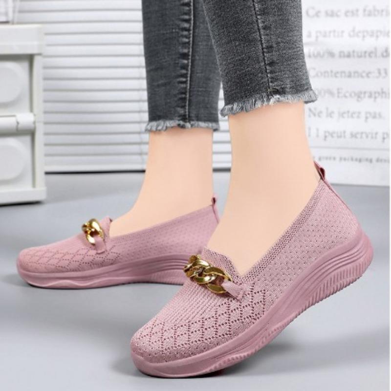 Женские лоферы 4 цветов, весенние дышащие туфли, модные повседневные туфли на толстой подошве, туфли для мам