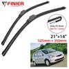 2PCS Wiper Blades For Honda Fit Jazz MK1 2002-2008 21" 14" Fit Front Windshield Windscreen Window Brushes Cutter Accessories 2004 2005 2006 2007 2008