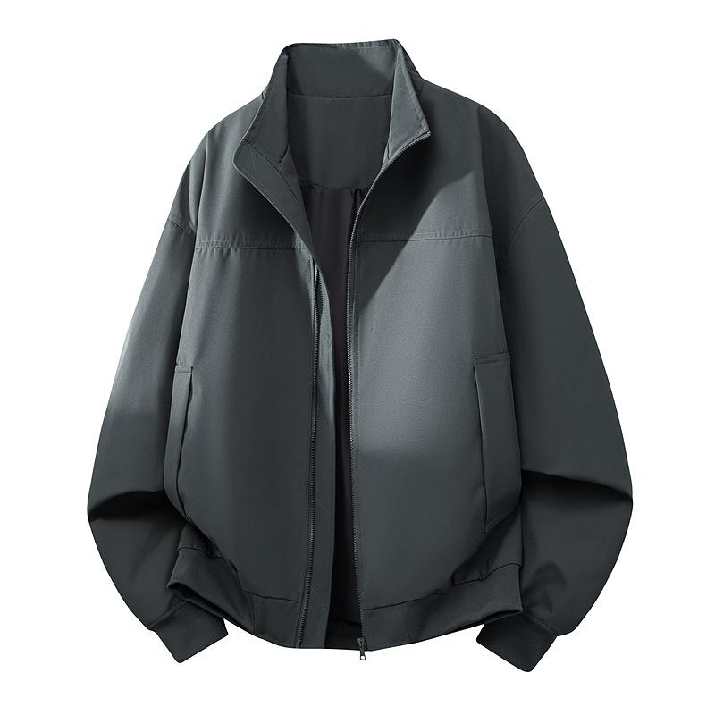 Весенне-осенняя американская куртка в том же стиле, ветрозащитная, с бейсбольным воротником, парная, свободного кроя