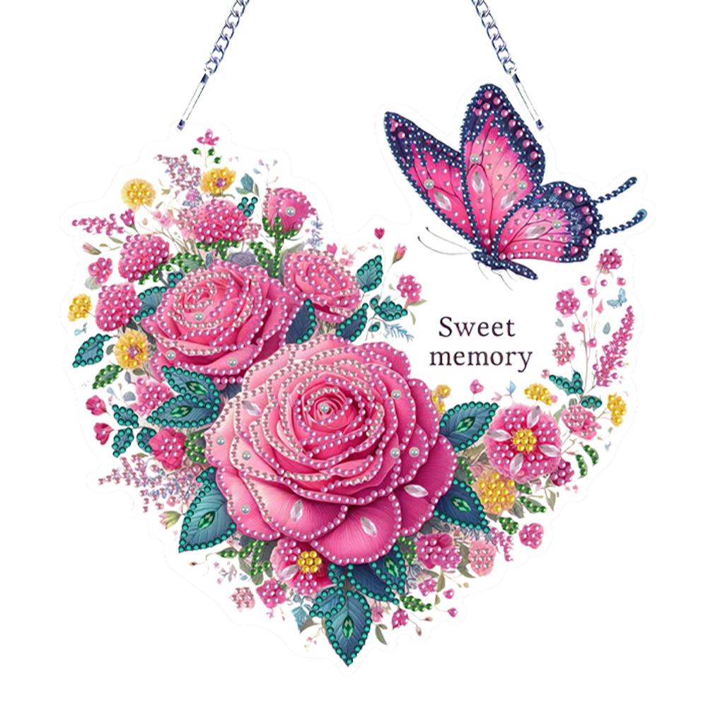 Acrylic Special Shape Flowers 5D DIY Diamond Painting Dots Pendant Rhinestone Diamond Art Pendants Diamond Painting Ornaments