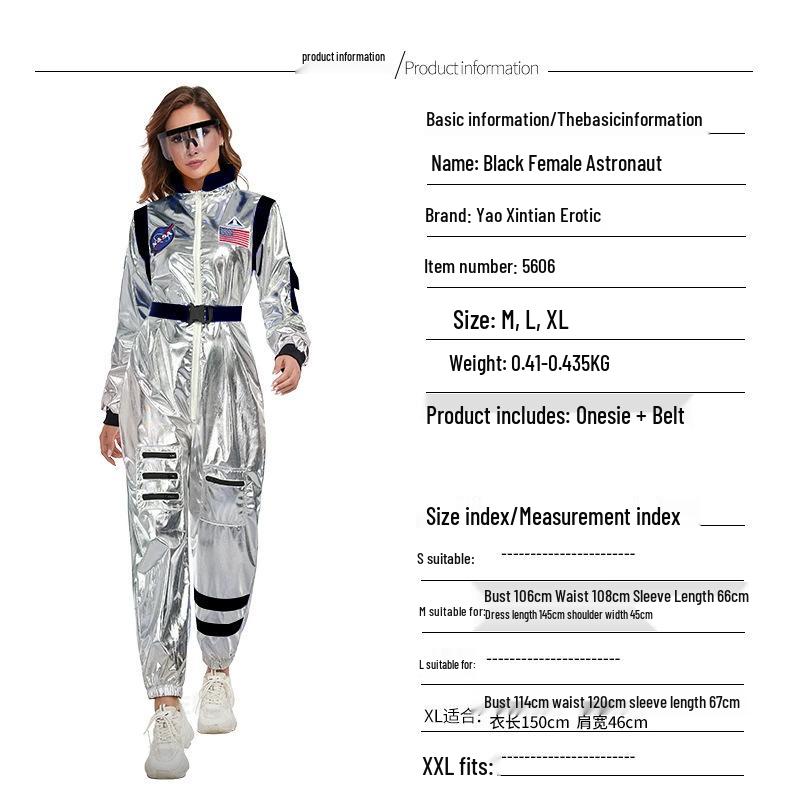 Astronaut Pilot Halloween Costume: Spacesuit Role-Playing Outfit for Kids and Adults