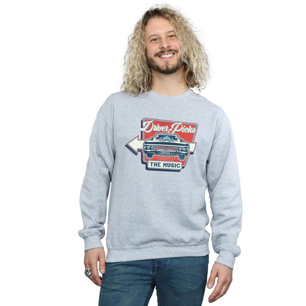 Supernatural Mens Driver Picks The Music Sweatshirt