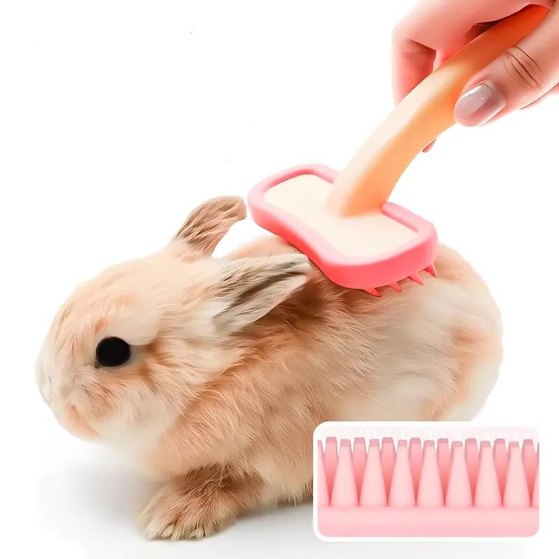 Rabbit Comb Silicone Small Pet Comb Cat Hair Comb Brush, Guinea Pig Hair Cleaning Beauty Care Tool Beauty Trimmer Pet Bath Comb
