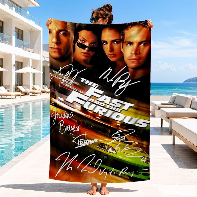 Fast And car Family Beach Towel, Microfiber Beach Towel, Perfect For Pool, Beach, Travel, Home Decor Beach Party Fan gifts