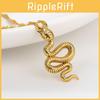Elegant Gold And Silver Alloy Snake Pendant Necklace For Women Fashion Accessory