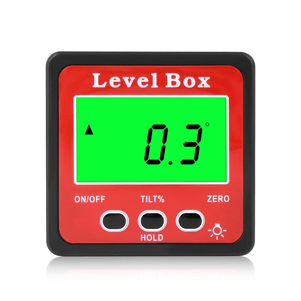 Digital Angle Gauge Level Box Accurate Magnetic Portable Size Protractor Inclinometer for Woodworking Construction Machinery