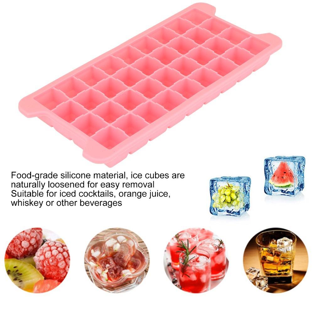 2pcs 36 Grid Ice Cubes Tray Removable Lid Ice Cube Maker Practical Ice Mold Cocktail Making
