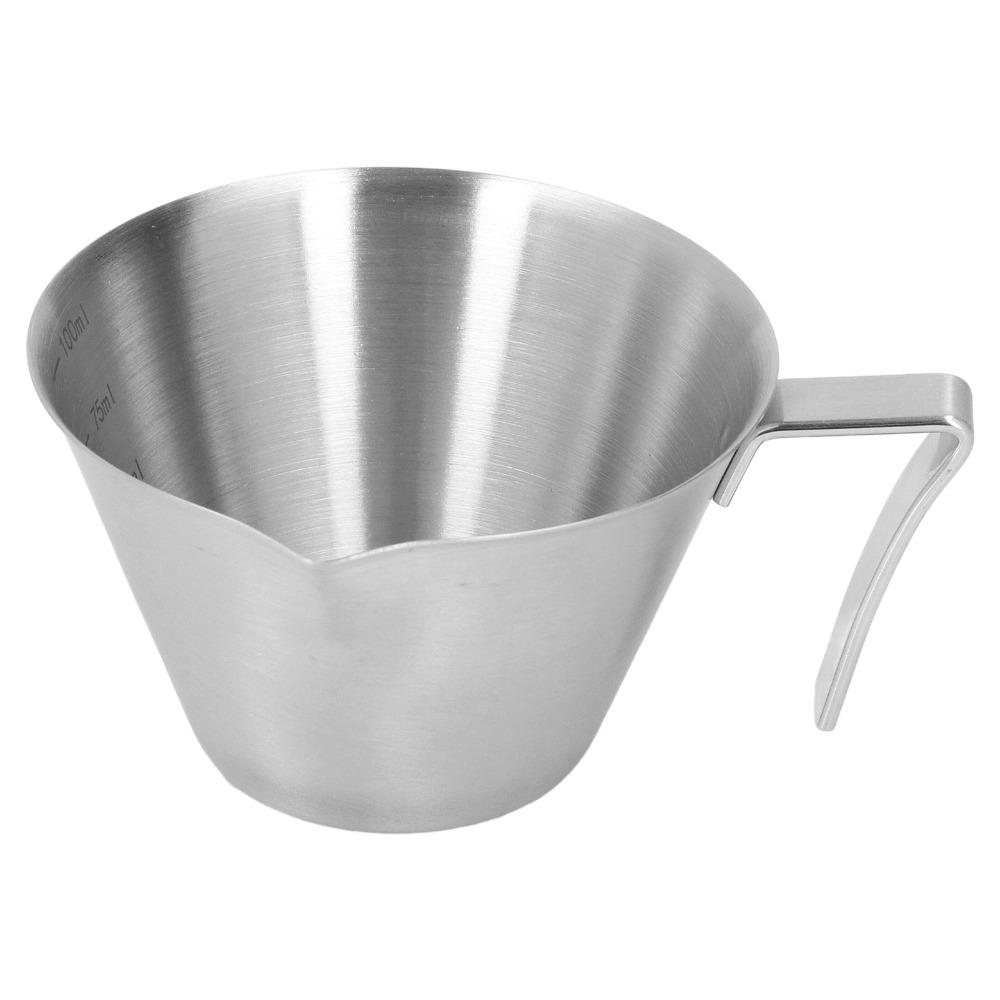 Stainless Steel Coffee Measuring Cup V-Shaped Mouth Espresso Cup Pouring Cup  Coffee Brewing