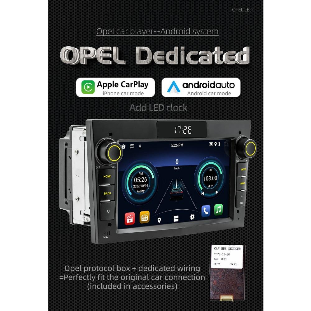 2 Din Android Stereo Car Radio Multimedia Player GPS Navi LED Clock For Opel Corsa C Signum Vivaro Astra H Corsa D Zafira Tigra Twintop