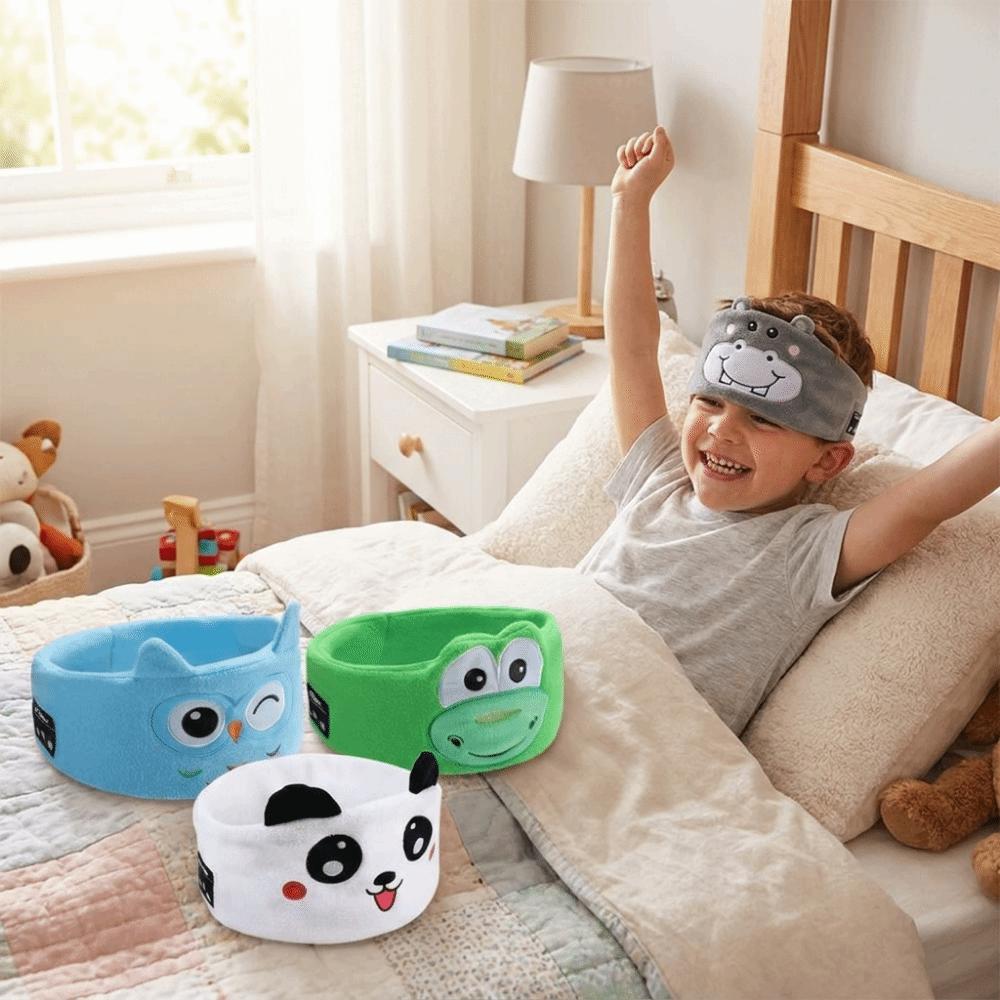 Thin Speakers Bluetooth Headphones Eye Mask Soft Plush Speakers Headband Not-in-Ear Design