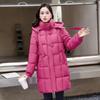 Женская куртка на пуху средней длины, утолщенная и свободная, новая, зима 2025, корейская версия хлопковой куртки с капюшоном